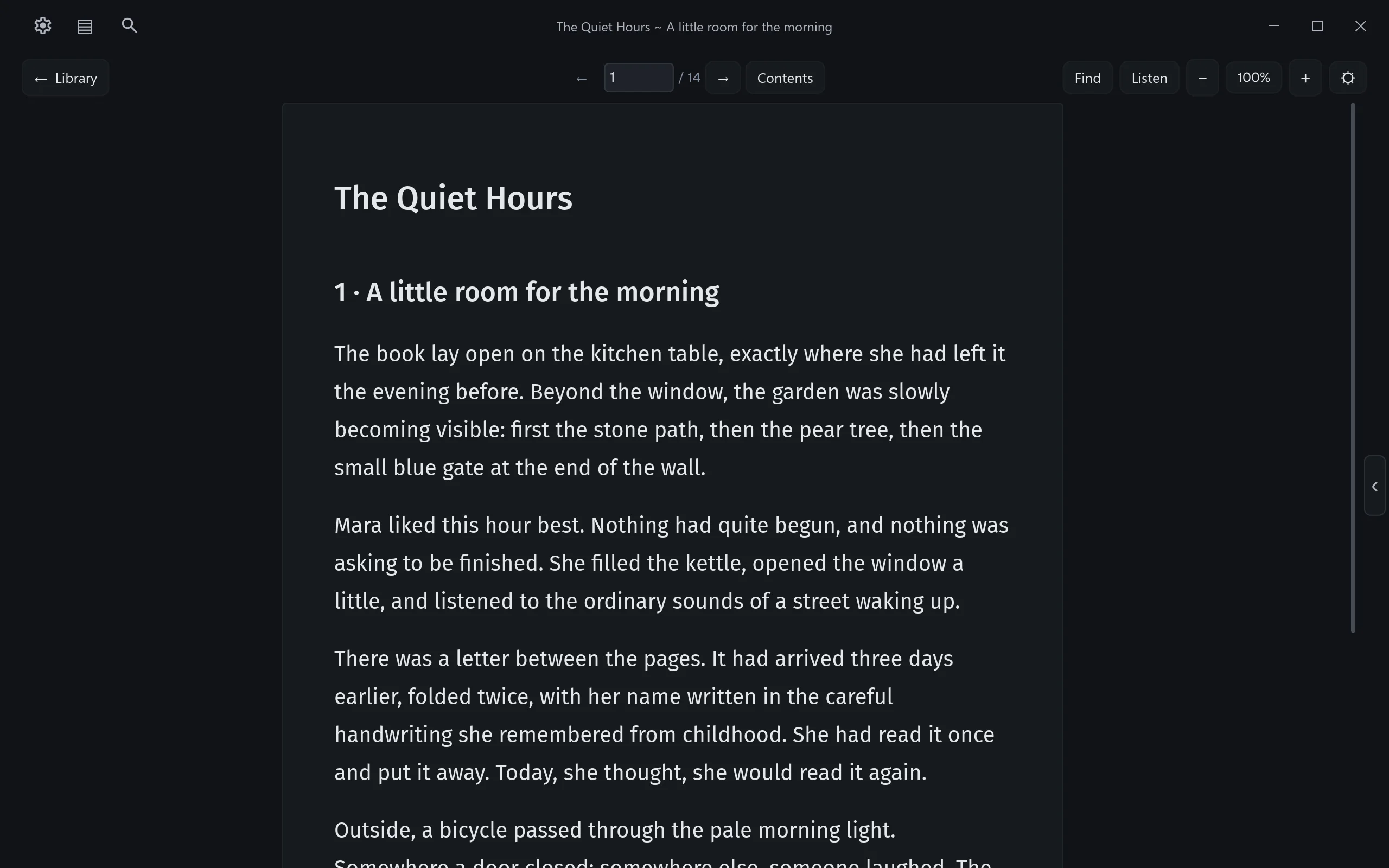 The Clear reading theme